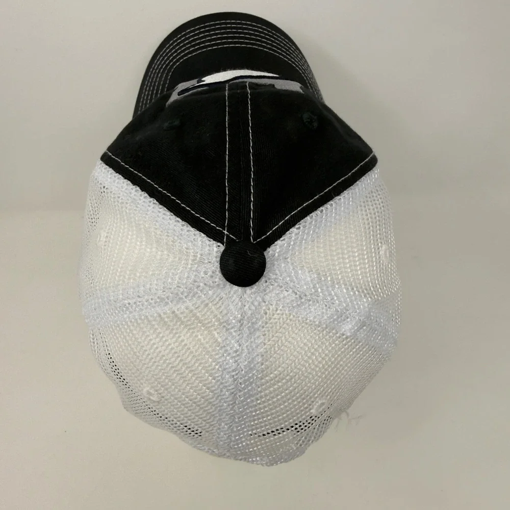 Captivating Oregon OR State Bird Outline Trucker Hat Black White Mesh Snapback‎